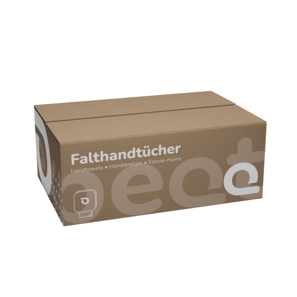 recycelte Falthandtücher mit V-Falz